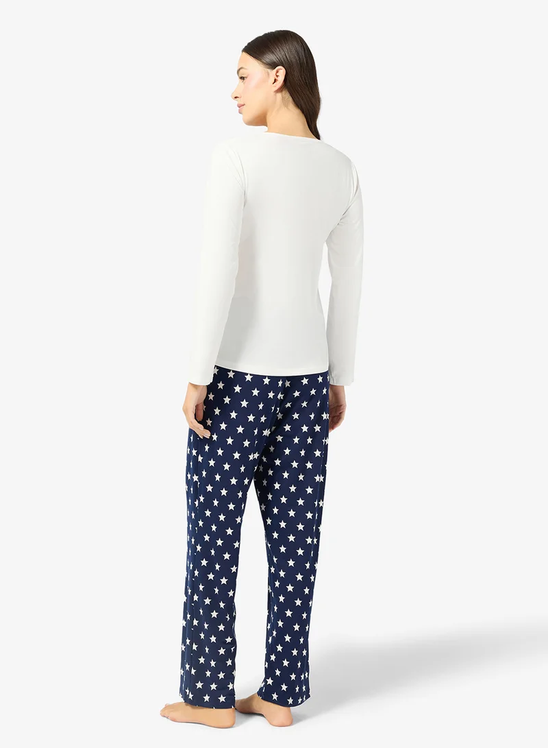 جينجر طقم بيجاما وتيشيرت برسومات